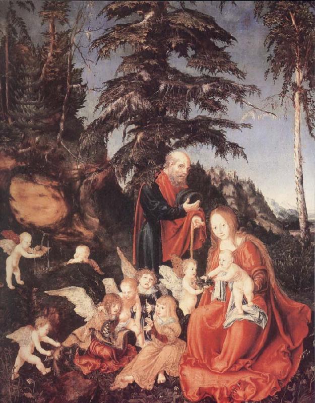 Lucas Cranach the Elder Rest on the fligt inth the Egypt Spain oil painting art
